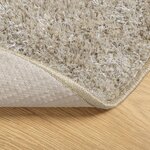 vidaXL Tapis ISTAN à poils longs aspect brillant beige Ø 100 cm