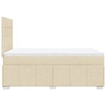 vidaXL Sommier à lattes de lit avec matelas crème 120x190 cm tissu