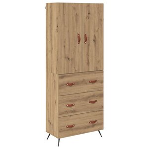 vidaXL Haut Armoire Montage mural Chêne artisanal 69 5 x 34 x 180 cm