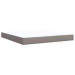 vidaXL Sommier à lattes de lit avec matelas Taupe 180x200 cm Tissu