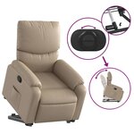 vidaXL Fauteuil inclinable Cappuccino Similicuir