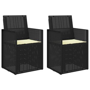 vidaXL Chaises de jardin salle à manger 2 Pièces Anthracite et crème PP