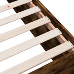 vidaXL Cadre de lit chêne fumé 100x200 cm bois d'ingénierie