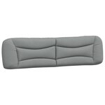 vidaXL Lit avec matelas gris clair 200x200 cm tissu