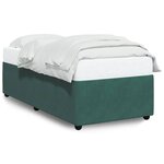 vidaXL Cadre de lit sans matelas vert foncé 100x200 cm velours
