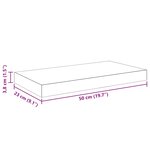 vidaXL Étagères murales flottantes 2 Pièces noir 50x23x3 8 cm MDF