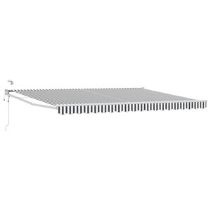 vidaXL Auvent rétractable électrique Anthracite et blanc 4 5 × 3 m