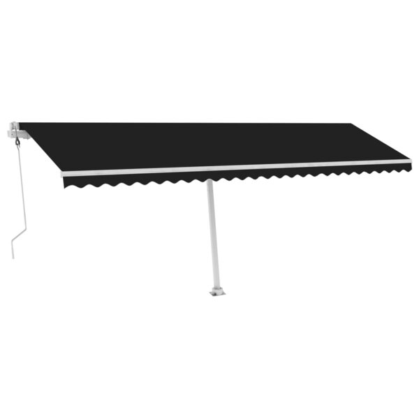 vidaXL Auvent automatique capteur de vent et LED 600x300 cm Anthracite