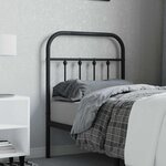 vidaXL Tête de lit métal noir 75 cm