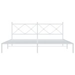 vidaXL Cadre de lit métal sans matelas et tête de lit blanc 193x203 cm