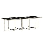 vidaXL Ensemble à manger de jardin 11Pièces avec coussins gris poly rotin