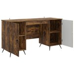 vidaXL Bureau Chêne fumé 142 5 x 50 x 75 cm Bois d'ingénierie