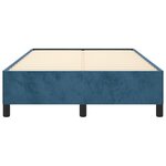 vidaXL Cadre de lit sans matelas bleu foncé 120x190 cm velours