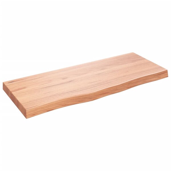 vidaXL Dessus de table marron clair bois chêne massif traité
