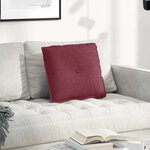 vidaXL Coussin de Dos Bordeaux 50 x 19 x 45 cm tissu