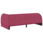 vidaXL Cadre de lit d'angle Bordeaux 80 cm x 200 cm tissu