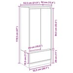 vidaXL Armoire avec tiroir chêne fumé 55 5x34x119 5 cm bois ingénierie