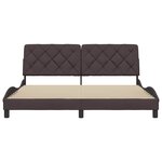vidaXL Cadre de lit sans matelas marron foncé 180x200 cm tissu
