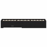 vidaXL Cadre de lit Chêne noir 100 x 200 cm Bois d'ingénierie