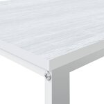 vidaXL Bureau d'ordinateur Blanc 110x60x73 cm Aggloméré