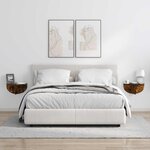 vidaXL Étagère Murale Montage mural 2 Pièces Chêne fumé 38 x 19 x 19 cm