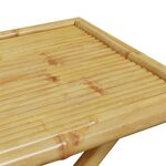 vidaXL Ensemble de bistro pliante 3 Pièces et coussins blanc crème bambou