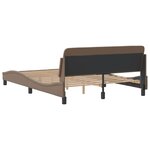 vidaXL Cadre de lit avec tête de lit Cappuccino 140x190 cm Similicuir