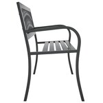 vidaXL Banc de jardin Noir 120 cm Acier