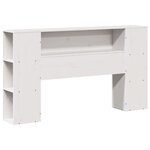 vidaXL Lit bibliothèque sans matelas blanc 140x200 cm bois pin massif