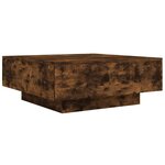 vidaXL Table basse chêne fumé 80x80x31 cm bois d'ingénierie