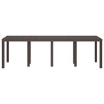 vidaXL Table de Jardin Marron 250 x 100 x 73 cm polyrotin
