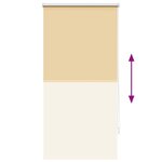 vidaXL Store enrouleur occultant 64 4 x 120 cm  largeur du tissu 60 cm  beige