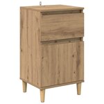 vidaXL Cabinet de chevet avec tiroir Chêne artisanal 40 x 35 x 70 cm