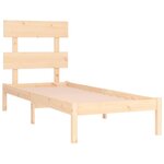 vidaXL Cadre de lit Bois massif 90x200 cm