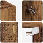 vidaXL Meuble mural Bois ancien 69 5 x 34 x 90 cm Bois d'ingénierie