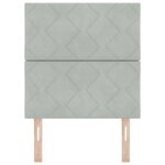 vidaXL Tête de Lit Design Blocs Diamant Gris Clair 80 cm Velours
