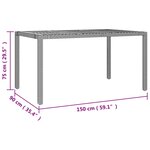 vidaXL Ensemble à manger de jardin 5Pièces Noir Poly rotin et acacia