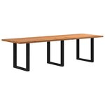 vidaXL Table à manger marron clair bois de chêne massif rectangulaire