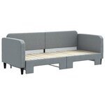 vidaXL Lit de jour avec gigogne sans matelas gris clair 80x200 cm