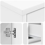 vidaXL Meuble de lavabo mural Blanc 35 x 20 x 81 cm Bois d'ingénierie