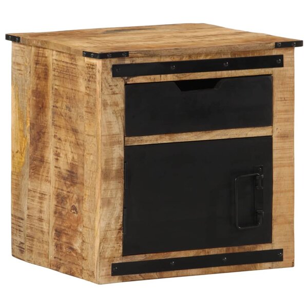 vidaXL Table de chevet 45x40x45 cm bois de manguier massif
