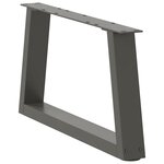 vidaXL Pieds de table basse en forme de V  2 pièces  anthracite  70 x (30-31 3) cm  acier