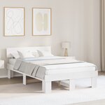 vidaXL Cadre de lit Blanc 135 x 190 cm Bois massif en pin