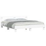 vidaXL Cadre de lit avec LED sans matelas blanc 180x200 cm