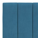 vidaXL Cadre de lit avec lumières LED bleu 90x190 cm velours