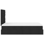 vidaXL Cadre de lit ottoman avec matelas noir 120x190 cm tissu