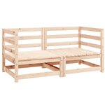 vidaXL Canapés d'angle de jardin 2 Pièces bois de pin massif