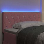 vidaXL Tête de lit LED avec bandes LED Rose 100 cm Velours