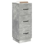 vidaXL Armoire à tiroirs Gris béton 33 x 34 5 x 87 cm