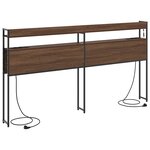 vidaXL Tête de lit avec étagère Chêne marron 180 cm Bois d'ingénierie